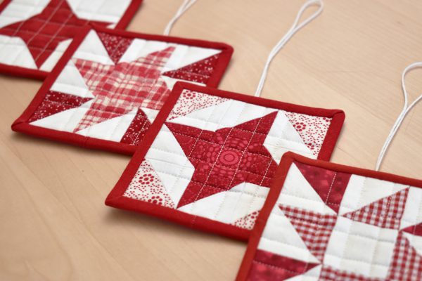 How to Make Mini Patchwork Ornaments by Erika Mulvenna