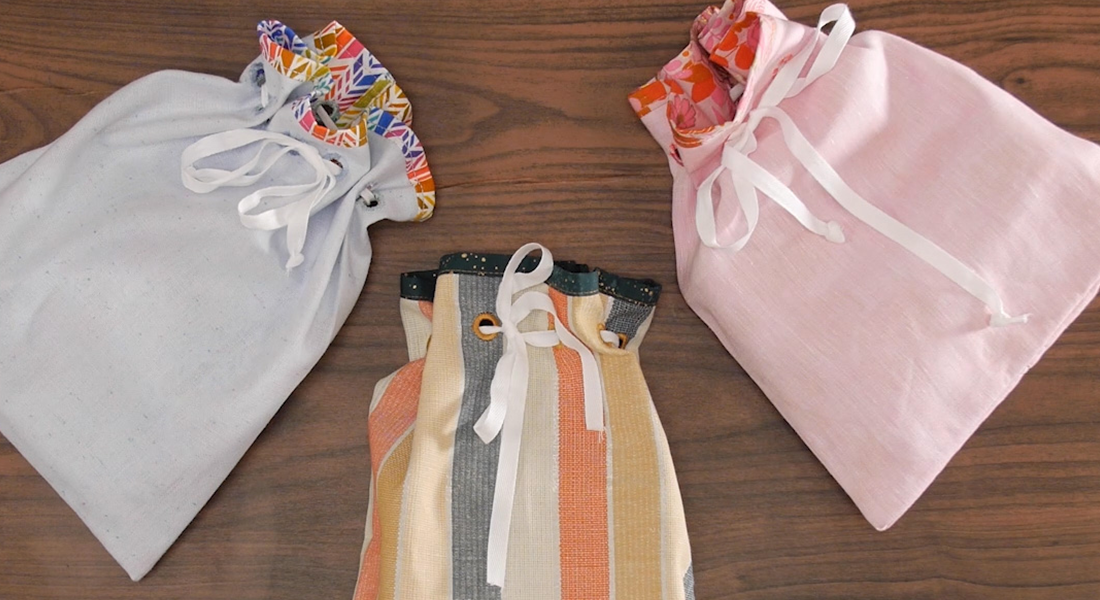 How to Make a Drawstring Gift Bag BERNINA WeAllSew Blog Feature 1100x600