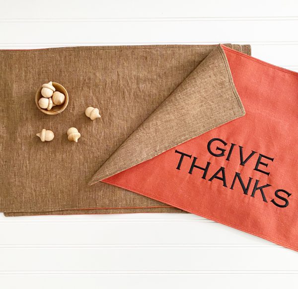How to Sew and Embroider Give Thanks Placemats:Finished Product