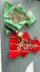 embroidered christmas tree