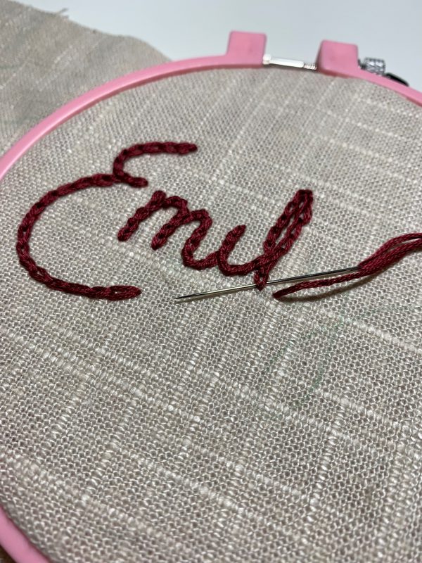 Stocking Name Hand Embroidery