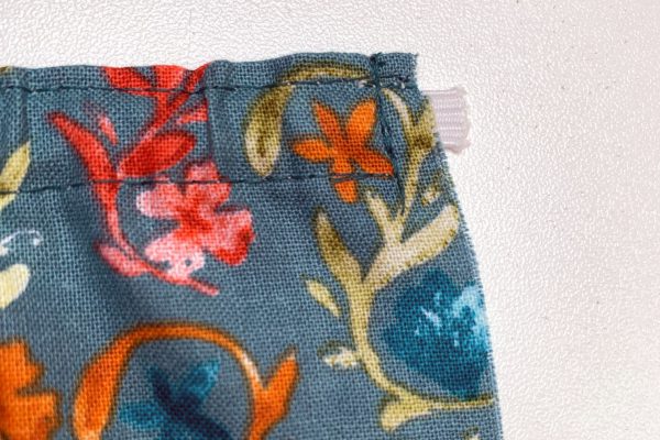 Stitch to secure elastic at casing ends