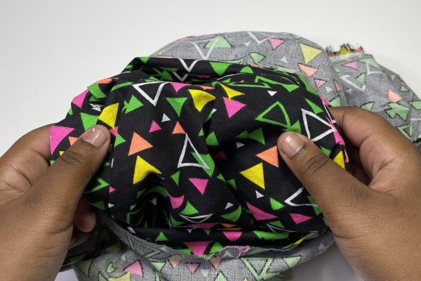 Reusable Popcorn Bag - Turning fabric