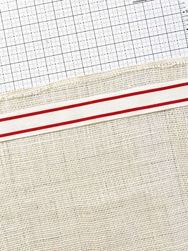 Sewing and Embroidering a Burlap Fabric Gift Bag: Sew the Cording Casing inside the Burlap Bag