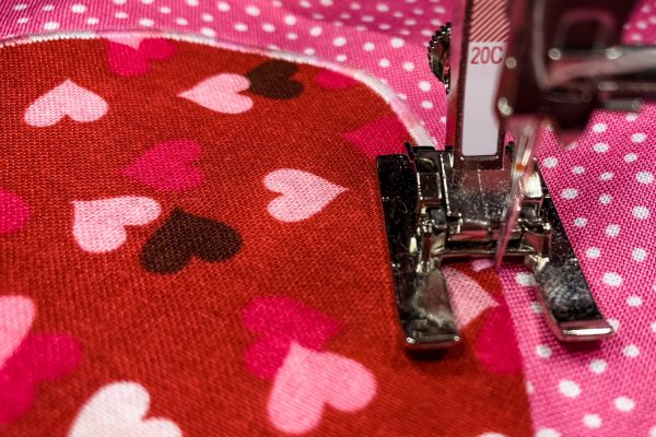 Closeup of Heart Being Appliqued