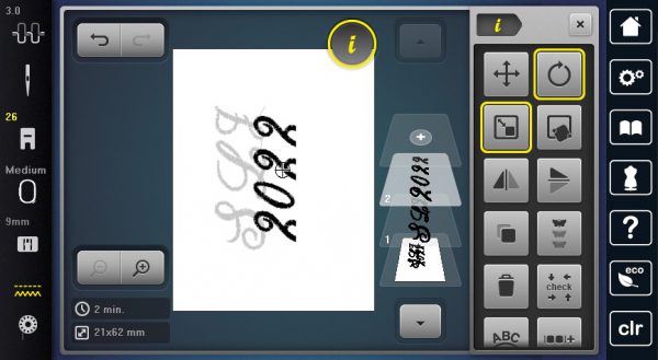 Personalize with Embroidery - Resize font