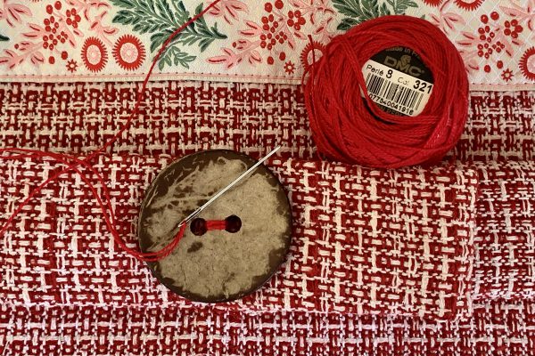 Upcycle Jacket into a Pillow - Repurpose_Clothing_into_Pillow_31_Attach_Button_BERNINA_WeAllSew_Blog_1200x800px