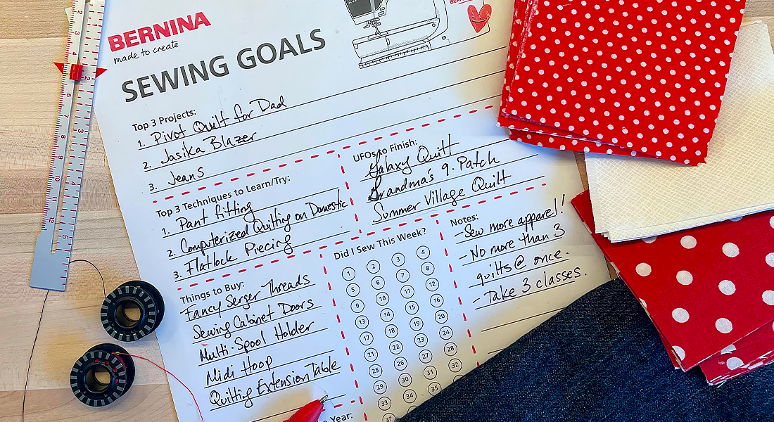 Sewing Goals BERNINA WeAllSew Blog Feature 1100x600