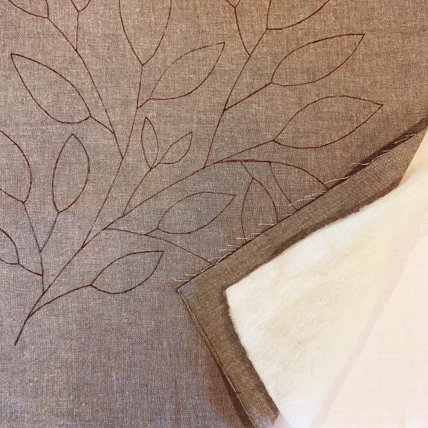 Fiber Couching Cushion Cover Tutorial BERNINA WeAllSew Blog 600 x 600