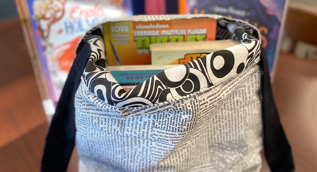 How to Sew a Lined Library Book Bag BERNINA WeAllSew Blog Feature 1100x600