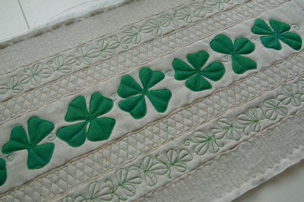 FMQ Shamrock Table Runner, Lori Kennedy, BERNINA WeAllSew Blog, 1200 x 800
