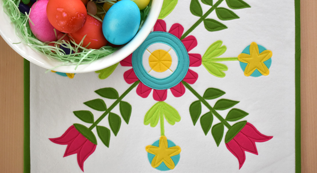 Spring Table Topper Tutorial by Erika Mulvenna