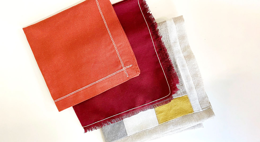 How to Make Napkins with an Overlocker- Three Ways BERNINA WeAllSew Blog Slider 1100x600