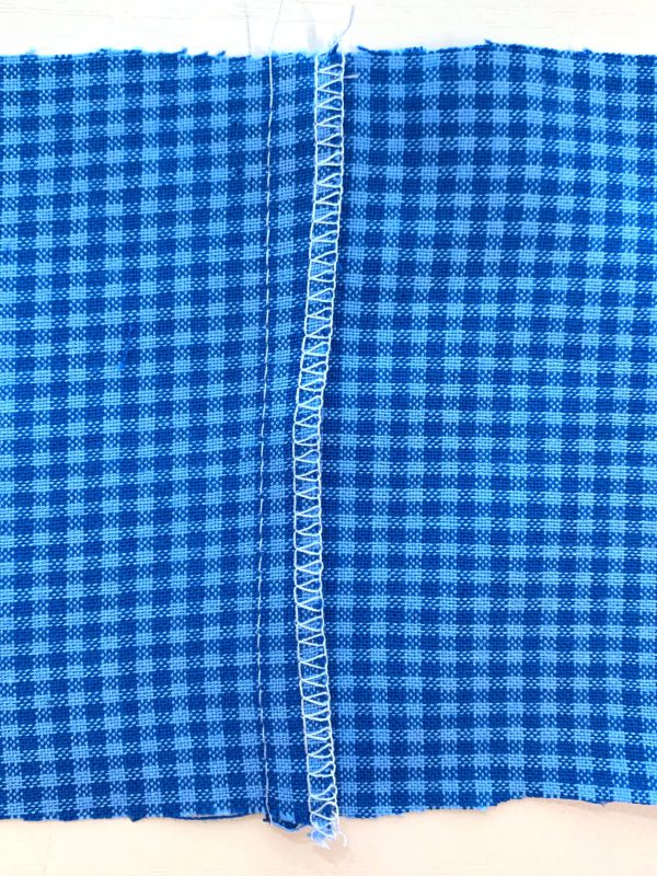 Serge-finish for seam