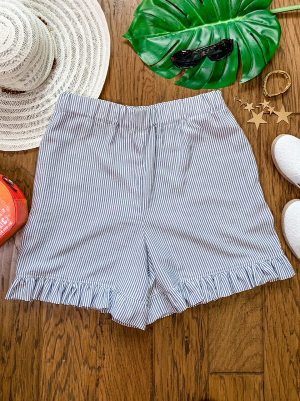 Flat Lay Ruffle Hem Shorts 