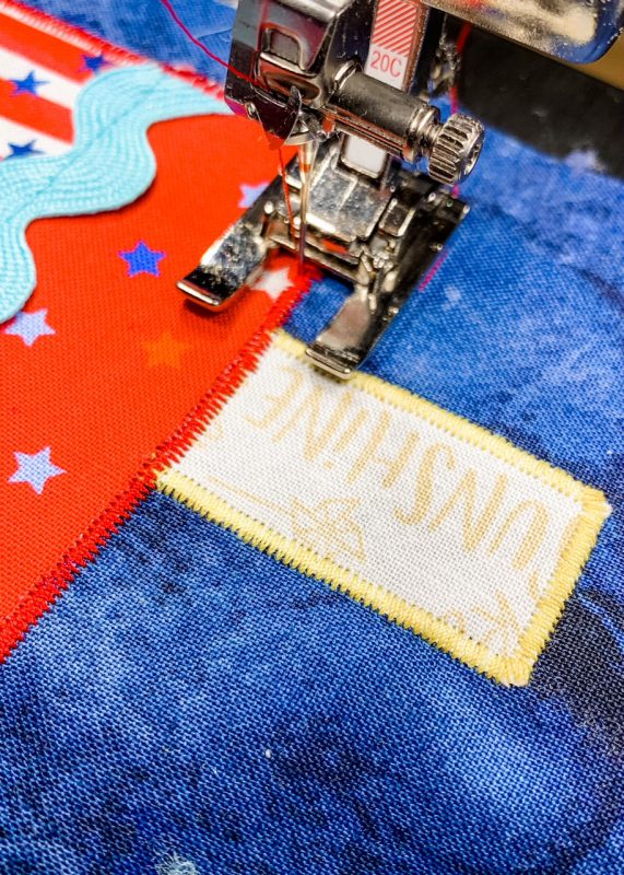 Applique bottom edge of popsicle