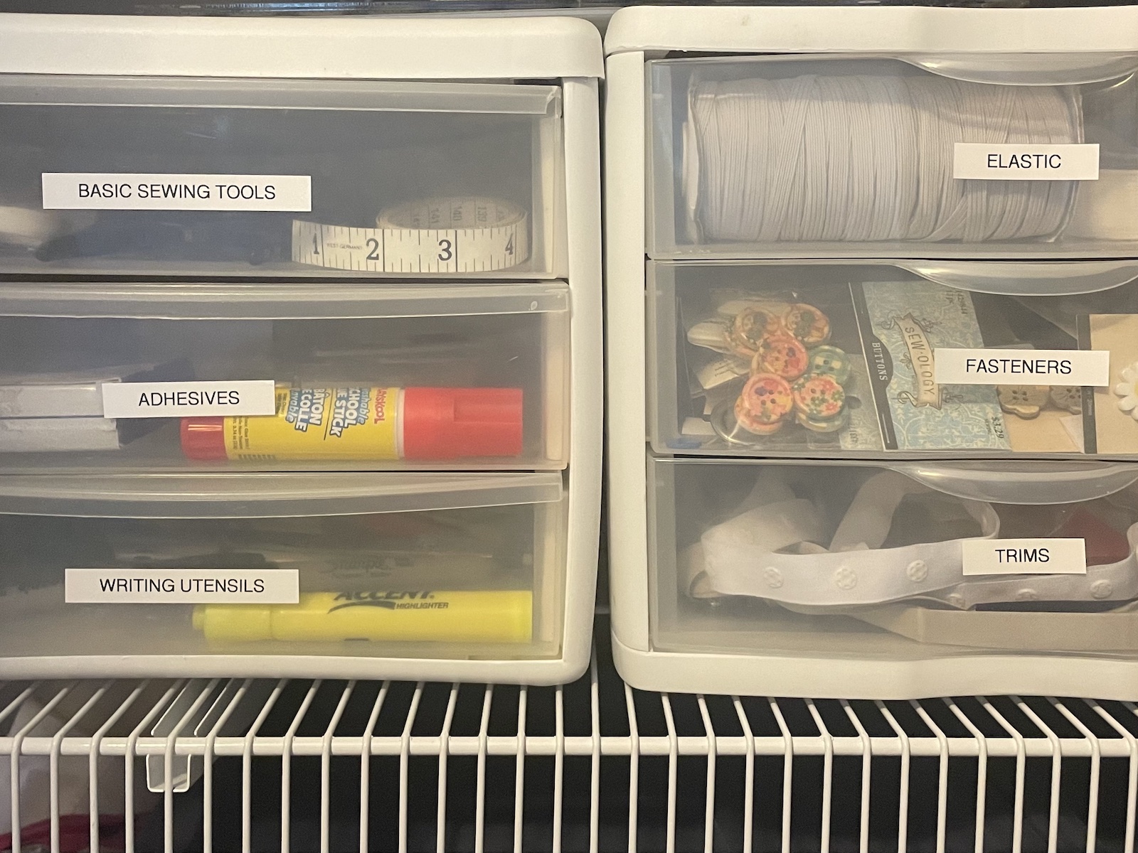 Sewing Space Tutorial: Drawer Bins for Home Base