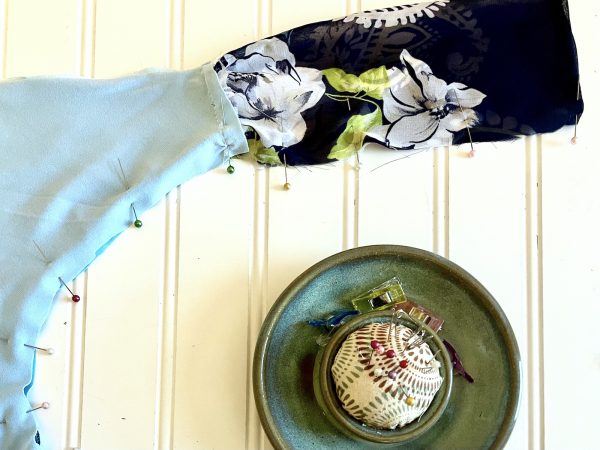 Adult Copycat Bib Tutorial: Pin Front and Back Right Sides Together