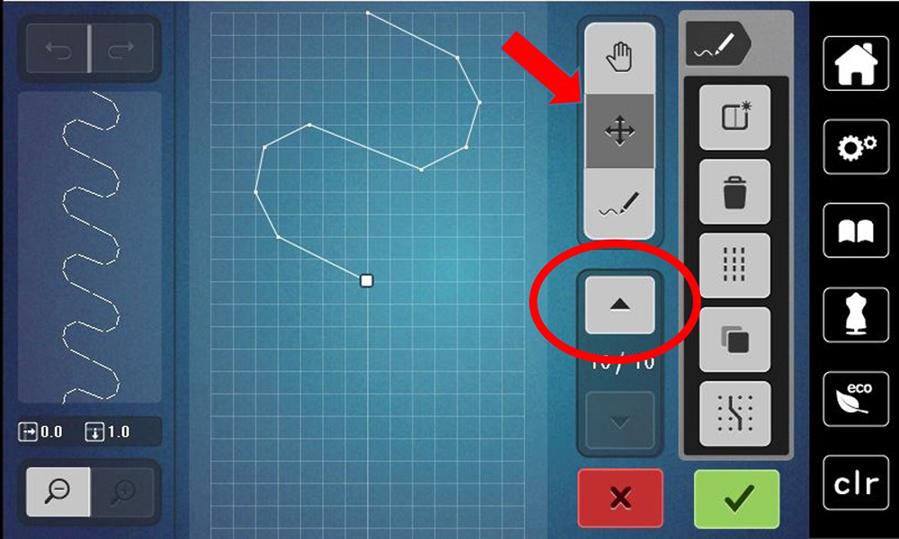 Serging_an_Apron_Part 2_06_Arrow_to_select_stitches_BERNINA_WeAllSew_Blog_1000x600px