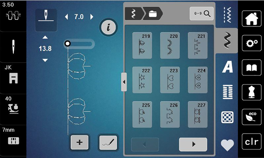 Serging_an_Apron_Part 2_20b_Row_of_pumpkins_BERNINA_WeAllSew_Blog_1000x600px