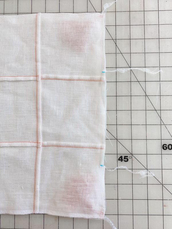 sew a table runner on an overlocker - finishing