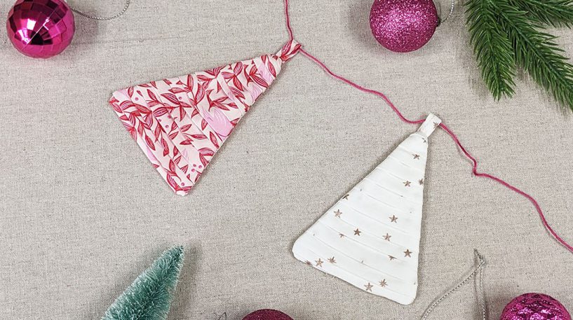 Christmas Tree Pleated Garland BERNINA WeAllSew Blog Feature 1090x610