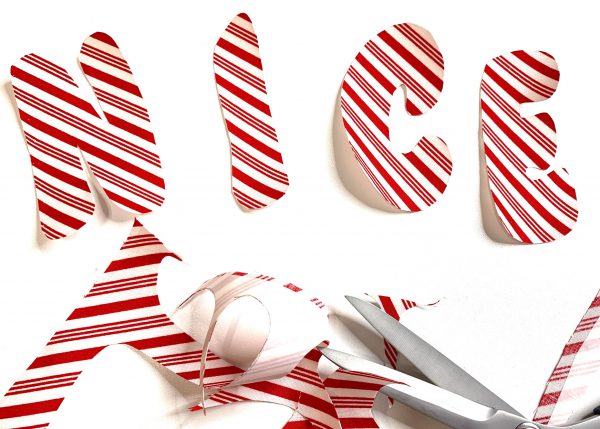 Cut out each letter to be appliqued
