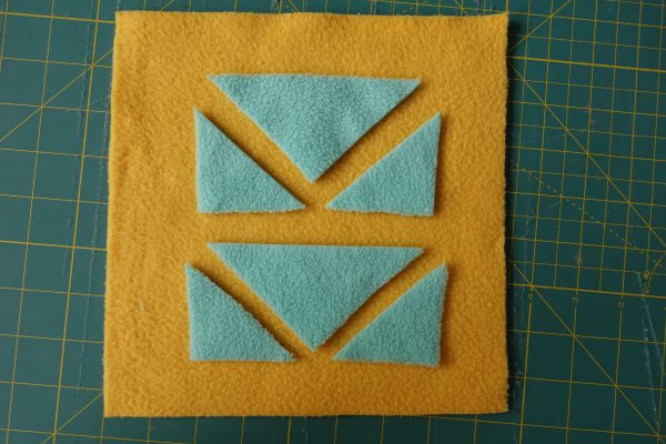 sew your own snuffle mat place triangles on your block 