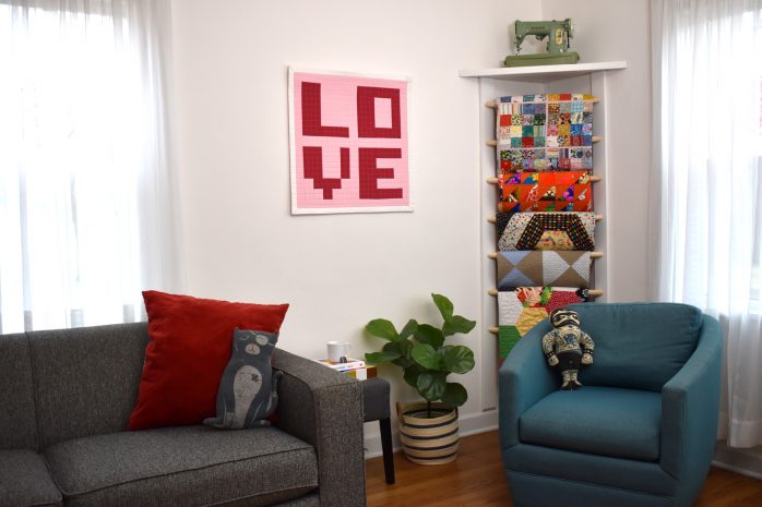 Modern Love Mini Quilt by Erika Mulvenna