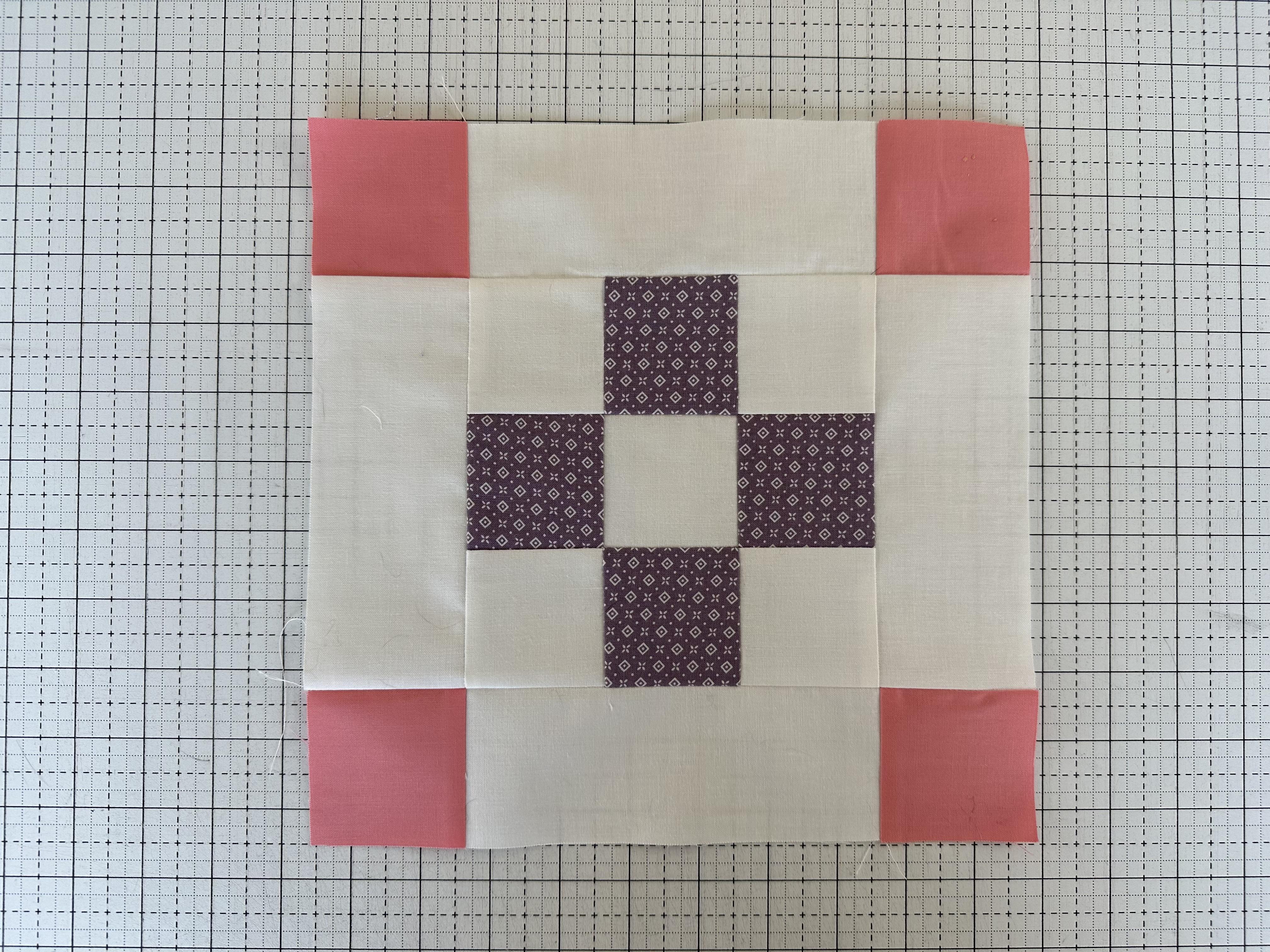 Front of Block B for the Nona Quilt Along BERNINA WeAllSew blog