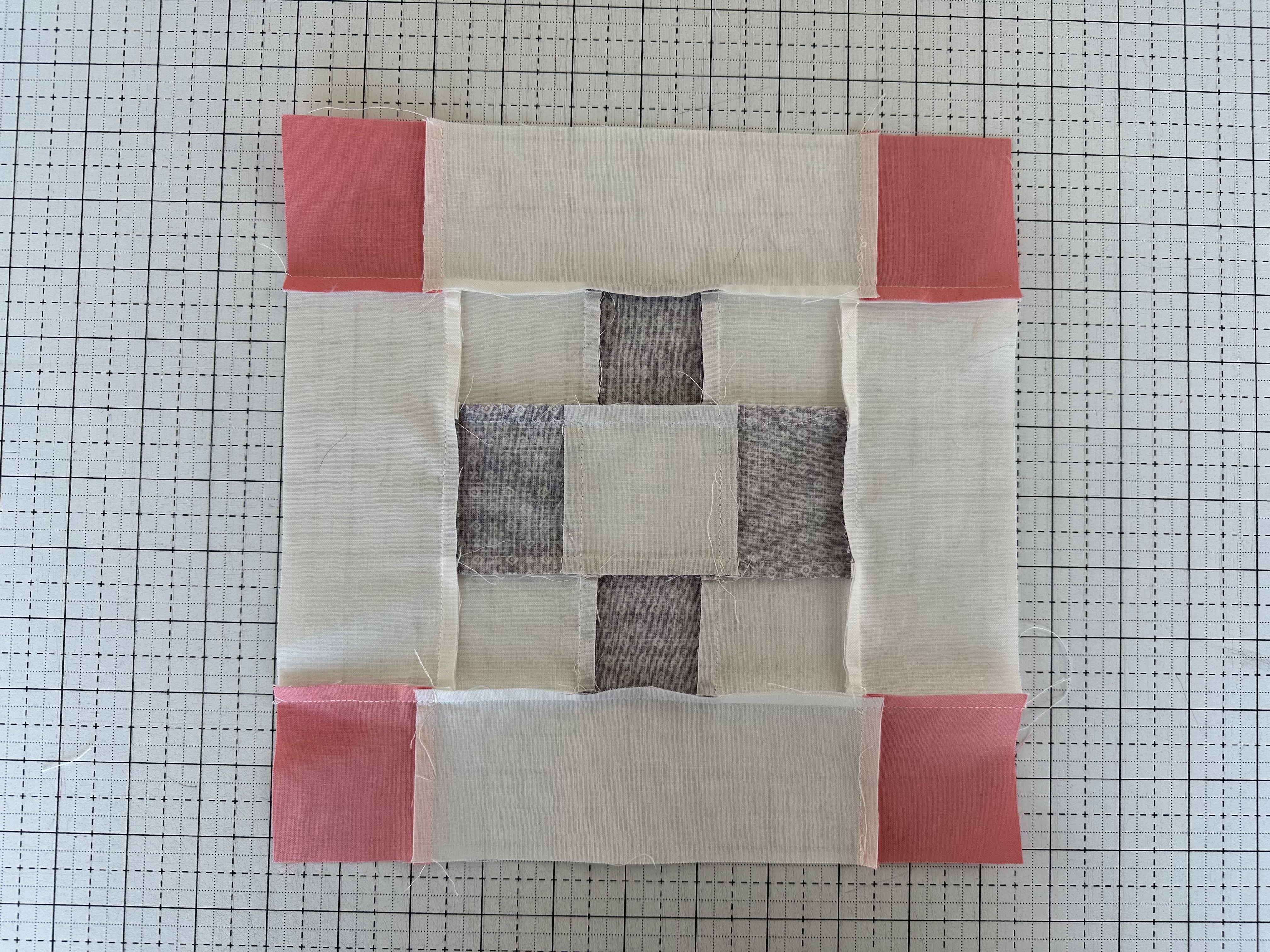 Back of Block B for the Nona Quilt Along BERNINA WeAllSew blog