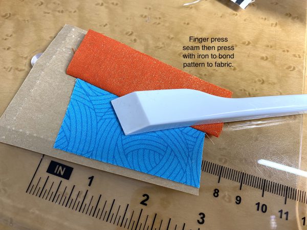 Freezer Paper Piecing Tutorial - Crooked Little House - Finger Pressing