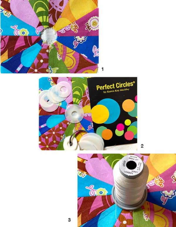 Creating or finding a circular template to cover the center opening in the Dresden Block.