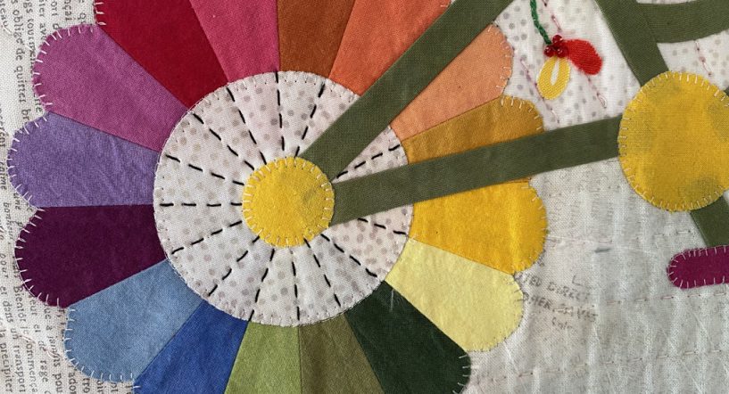 Doable Dresden, Part Two Attaching Dresden to Background Fabric_featured