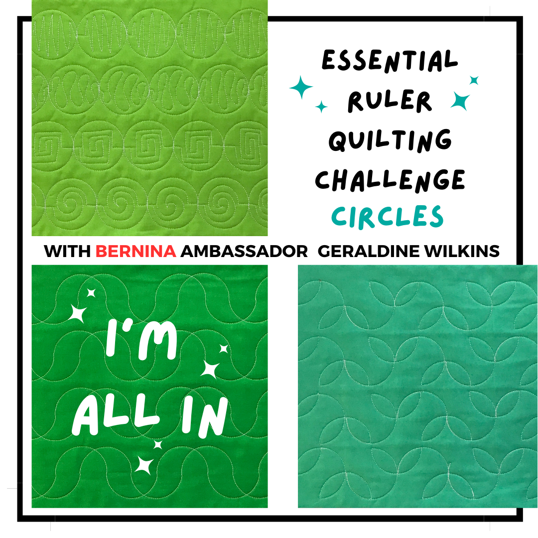 Rulerwork circle designs badge