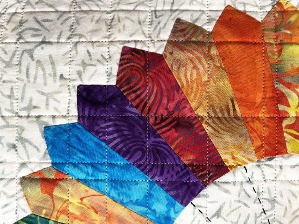 Machine Appliquéd with Zigzag Stitching using small zigzag stitch with coordinating thread.
