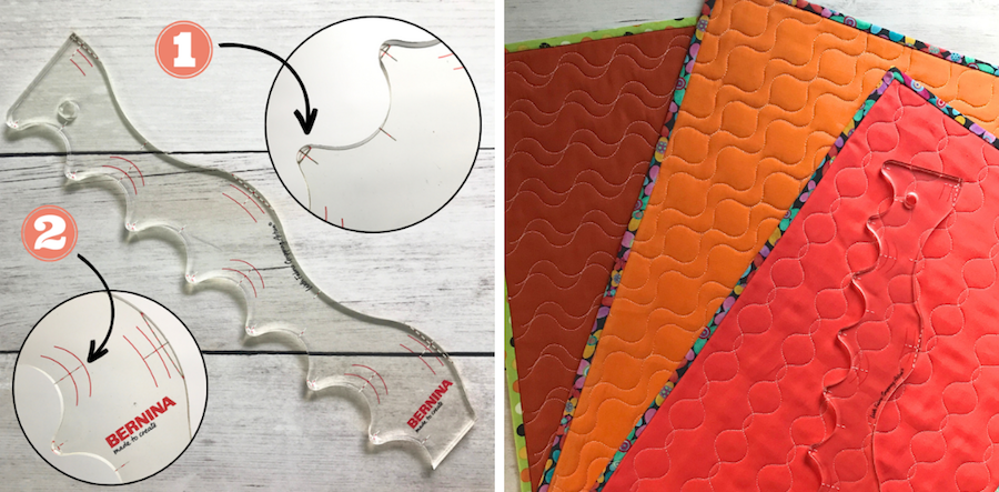 Squiggle ruler and designs