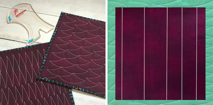 Curve ruler quilting designs and fabric marking for design