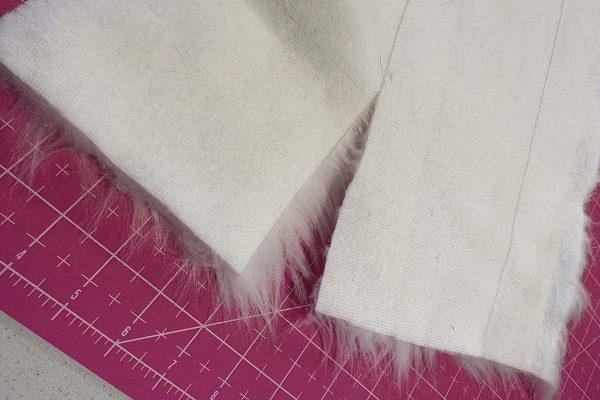 Couched Christmas Stocking- Cutting faux fur trim