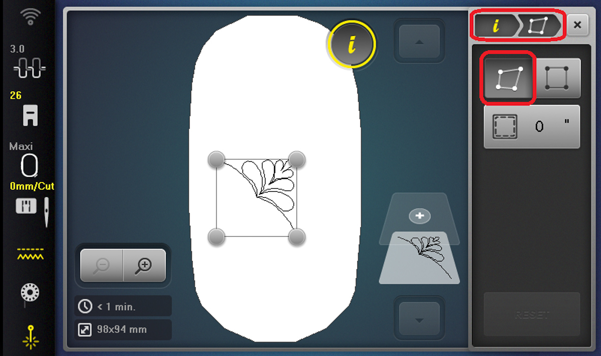 Display screen showing the 4-point Pinpoint Placement button selected the B 790 PRO.