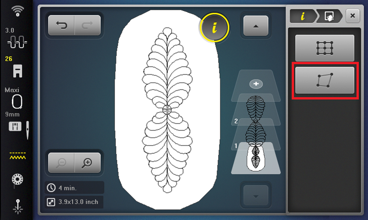 Display screen showing the Pinpoint Placement button selected on the B 790 PRO.