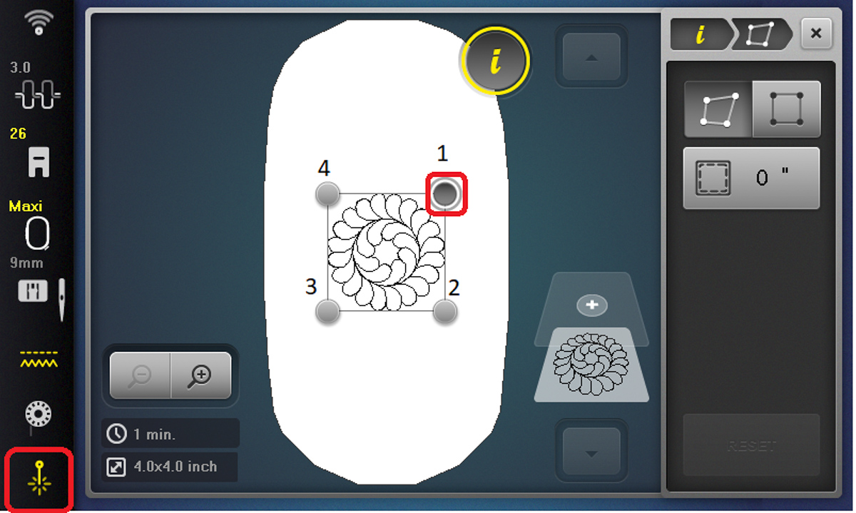 Display screen showing the top right radio dot selected on the B 790 PRO