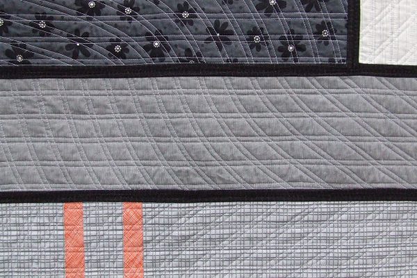 Potholder Quilts- Detail of Modern Log Cabin