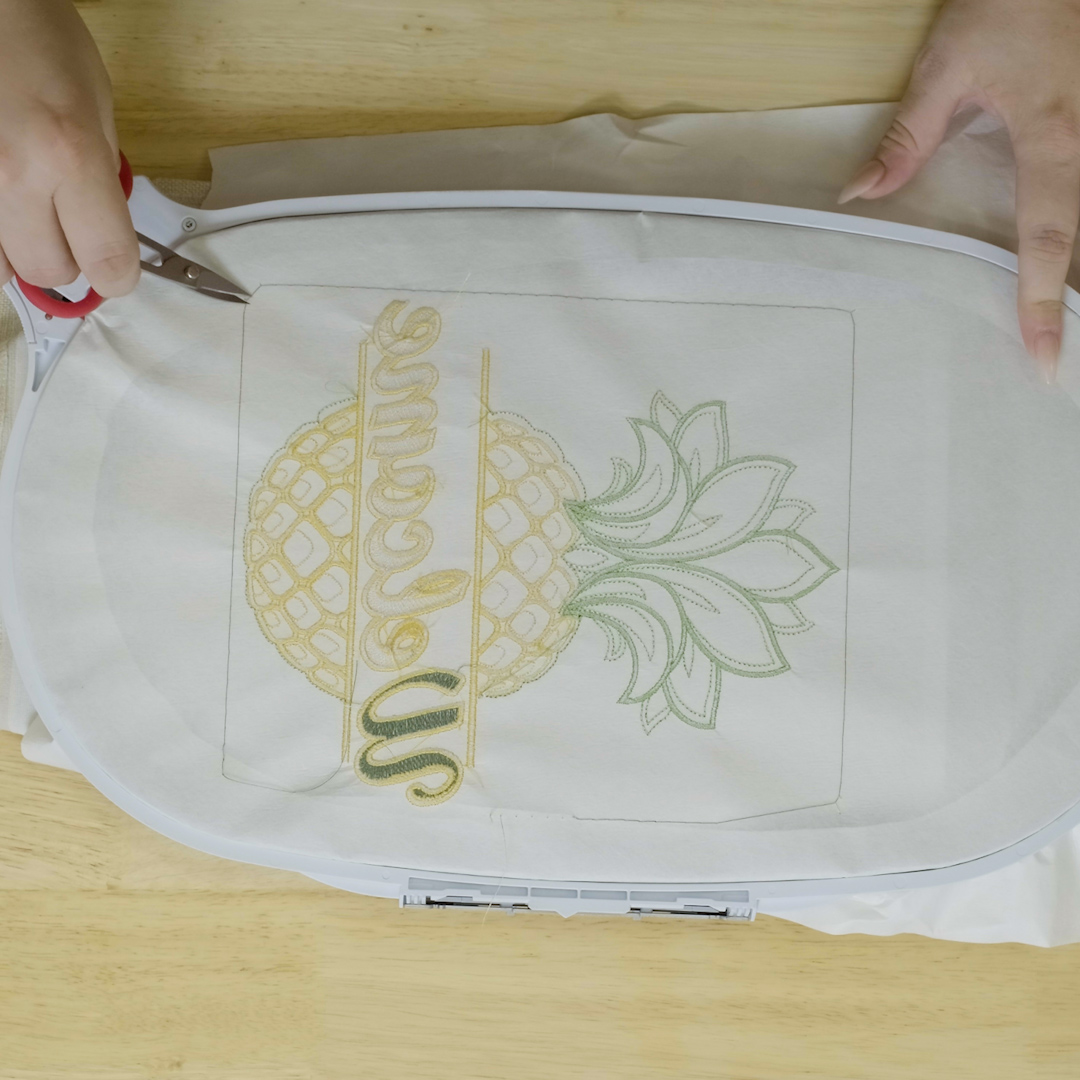Finished embroidered design