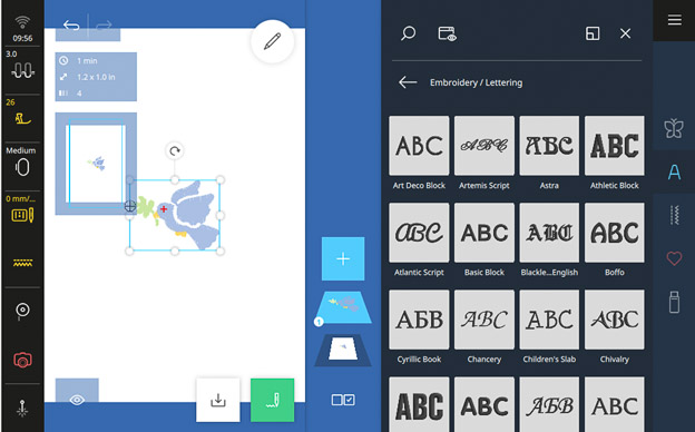 simulator with dove design and font folder open