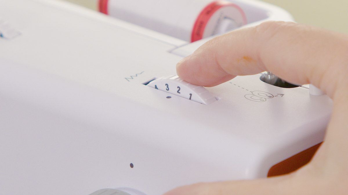 Adjusting the stitch width on a bernette sewing machine