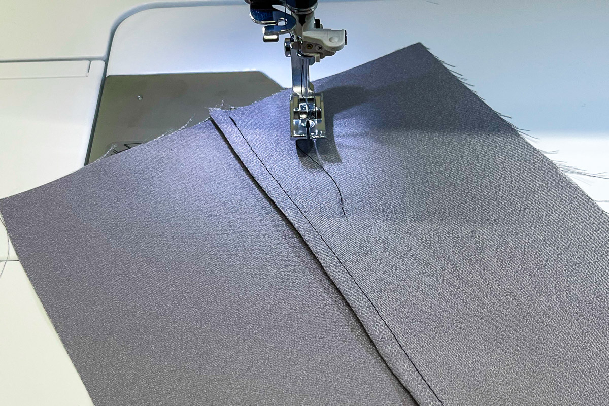 French Seam Sample using the Straight Stitch Foot and Needle Plate for Fine Fabrics
