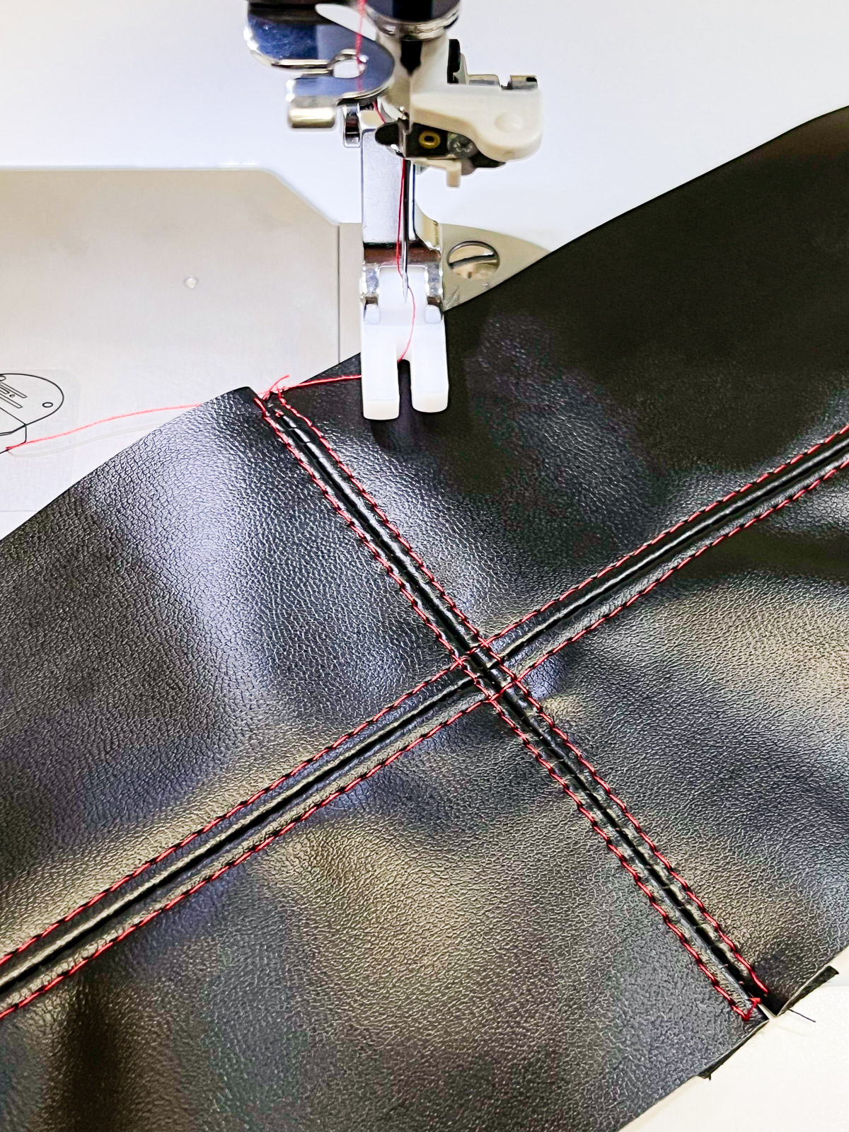 Sample of Seaming/Top Stitching with the Non-Stick Foot to demonstrate clean stitching