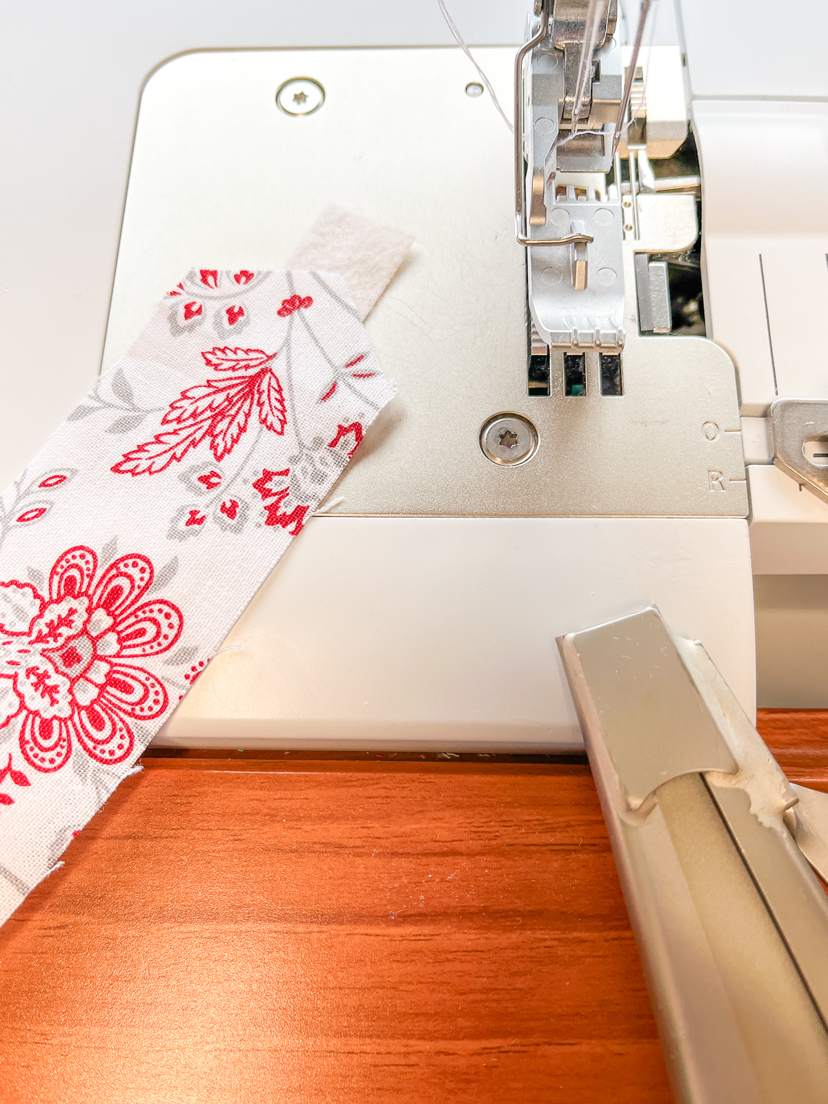 Preparing to insert fabric into the Belt Loop Folder