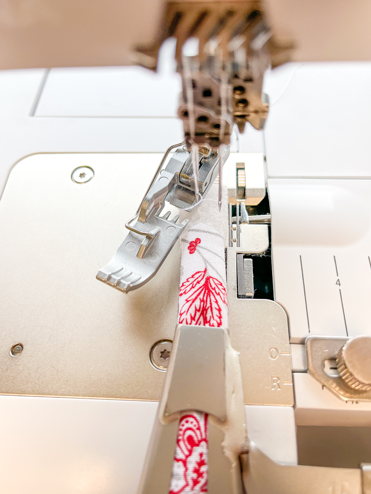 Sewing the length of strip formed in the Belt Loop Folder
